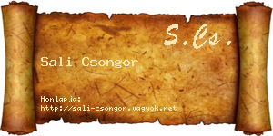 Sali Csongor névjegykártya