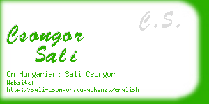 csongor sali business card